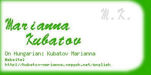marianna kubatov business card